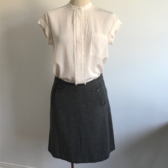 Mexx - Grey Wool Blend midi skirt - Picture 9 of 14